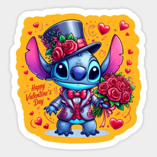 Valentines Day Stitch, Stitch Love Sticker